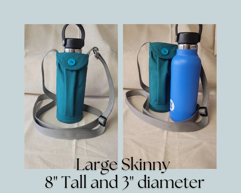 Water Bottle Holder Sling Carrier//walkers Insulated Water Bottle Cross Body Bag// Hikers Water