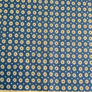 Blue Daisy Fabric, 100% Cotton Print by Moda Fabrics