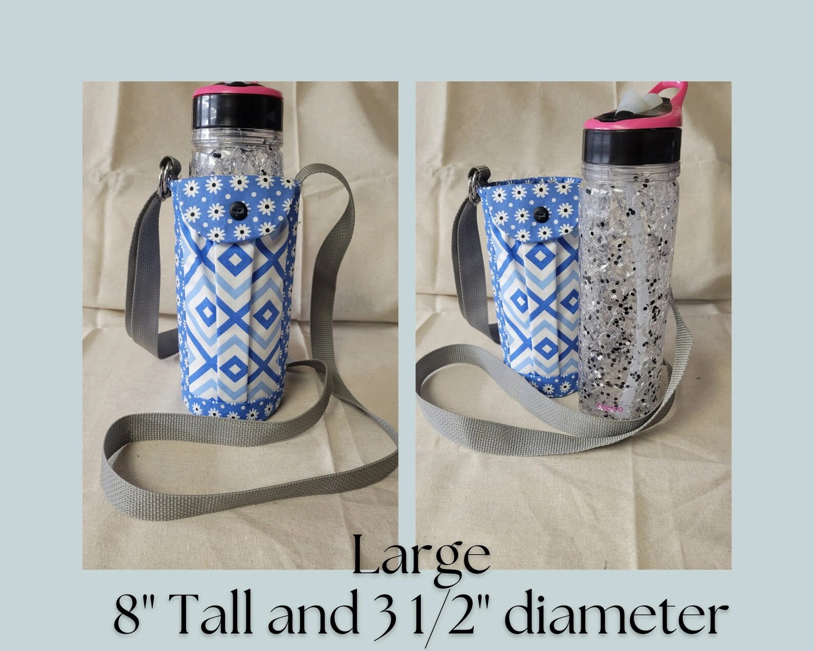 Water Bottle Holder Sling Carrier//walkers Insulated Water Bottle Cross