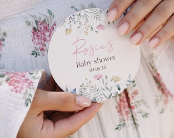 Baby in Bloom Baby Shower Favors, Spring Party Decor, Personalized