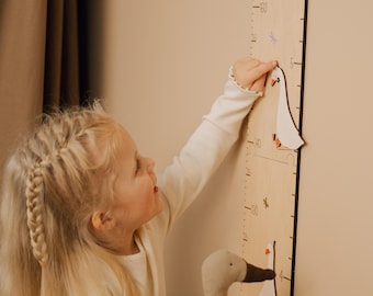 Wachstumstabelle Holzlineal: Kinderzimmer Wanddekoration, Gans Design Baby Geschenk