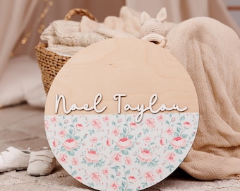 Personalisiertes Namensschild für Babys: Holzschild für's Kinderzimmer