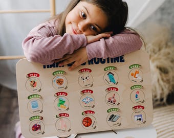 Houten takenlijst voor kinderen: een routineplanner voor thuisonderwijs