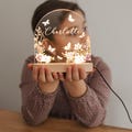 Custom Floral Night Light for Baby Girl Nursery Decor - Personalized Name Lamp product logo