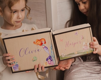 Custom Wooden Memory Box, Personalized Keepsake Box, Baby Shower Gift