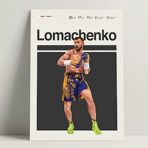 Vasiliy Lomachenko Poster, Boxing Poster, Modern Boxing Print Minimalist Boxing Wall Art for Office, Boxing Bedroom Decor, Boxing Gift Ideas