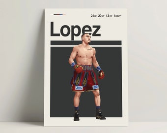 Teofimo Lopez Poster, Boxing Poster, Modern Boxing Print, Minimalist Boxing Wall Art for Office, Boxing Bedroom Decor, Boxing Gift Ideas