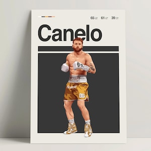 Canelo Alvarez Poster, Boxing Poster, Modern Boxing Print, Minimalist Boxing Wall Art for Office, Boxing Bedroom Decor, Boxing Gift Ideas