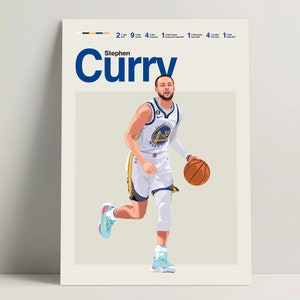 Stephen Curry Poster, Basketball Poster, NBA Basketball Print, Basketball Wall Art for Office, Stephen Curry Print, Basketball Gift Ideas