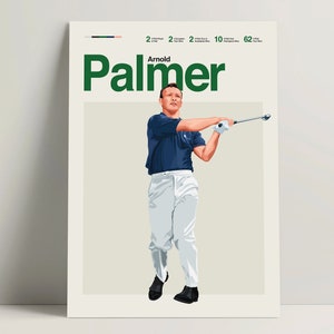 Arnold Palmer Poster, Golf Poster, Modern Golf Print, Minimalist Golf Wall Art for Office, Golf Bedroom Decor, Golf Gift Ideas