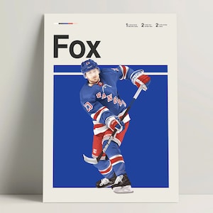 Adam Fox Poster, Hockey Poster, Modern Hockey Print, Minimalist NHL Hockey Wall Art for Office, Hockey Bedroom Decor, Hockey Gift Ideas