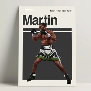 Frank Martin Poster, Boxing Poster, Modern Boxing Print, Minimalist Boxing Wall Art for Office, Boxing Bedroom Decor, Boxing Gift Ideas