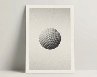 Plakat golfowy, Vintage Golf Print, Golf Wall Art do biura, Golf Bedroom Decor, Golf Ball Art Print, Stylowy plakat golfisty, Pomysły na prezenty golfowe