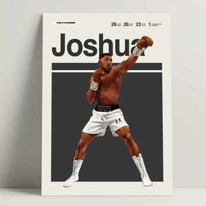 Anthony Joshua Poster, Boxing Poster, Modern Boxing Print, Minimalist Boxing Wall Art for Office, Boxing Bedroom Decor, Boxing Gift Ideas