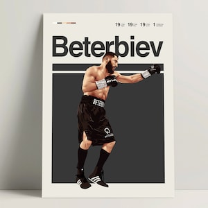 Artur Beterbiev Poster, Boxing Poster, Modern Boxing Print, Minimalist Boxing Wall Art for Office, Boxing Bedroom Decor, Boxing Gift Ideas