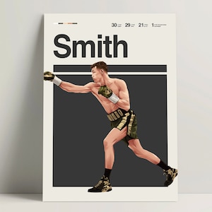 Callum Smith Poster, Boxing Poster, Modern Boxing Print, Minimalist Boxing Wall Art for Office, Boxing Bedroom Decor, Boxing Gift Ideas