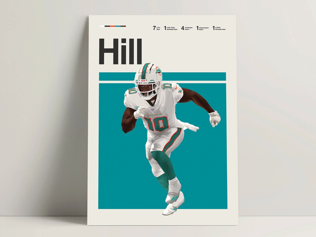 Tyreek Hill Poster, Football Poster, American Football Print