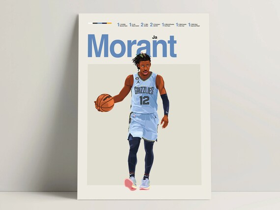 Ja Morant Poster, Basketball Poster, Basketball Print, Basketball