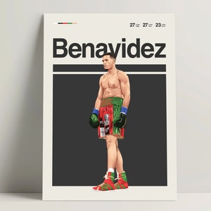 David Benavidez Poster, Boxing Poster, Modern Boxing Print, Minimalist Boxing Wall Art for Office, Boxing Bedroom Decor, Boxing Gift Ideas