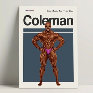 Ronnie Coleman Poster, Bodybuilding Poster, Mr Olympia Art Print Bodybuilding Wall Art Office Motivational Gym Decor Bodybuilding Gift Ideas