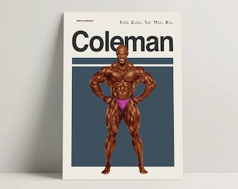 Ronnie Coleman Poster, Bodybuilding Poster, Mr Olympia Art Print Bodybuilding Wall Art Office Motivational Gym Decor Bodybuilding Gift Ideas