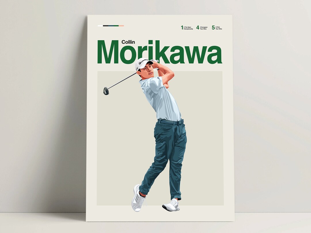 Collin Morikawa Poster, Golf Poster, Modern Golf Print, Minimalist