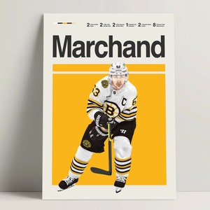 Brad Marchand Poster, Hockey Poster, Modern Hockey Print, Minimalist NHL Hockey Wall Art for Office, Hockey Bedroom Decor, Hockey Gift Ideas