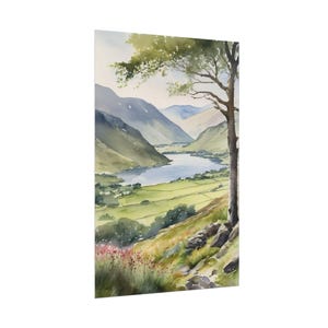 Lake District Mountain Scene Canvas Print by Dunelm
