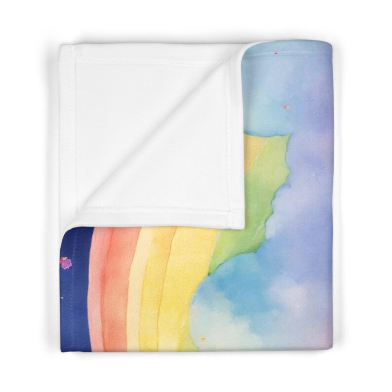 Soft Fleece Baby Blanket Rainbow Newborn Best Gift Newborn Gift for Her