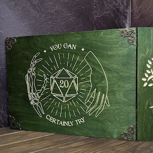 DM Screen for Dungeons and Dragons Game Master Screen Personalized Wooden DnD Gift RPG Accessory Gift for DM or Tabletop Fan