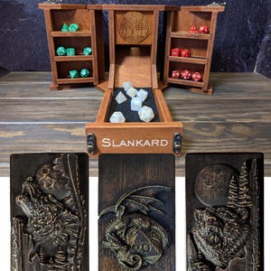 Dice Tower • Tray & Storage for DnD • Personalized Rolling Tower • Tabletop RPG Gamers • Custom Gift for DND Fans