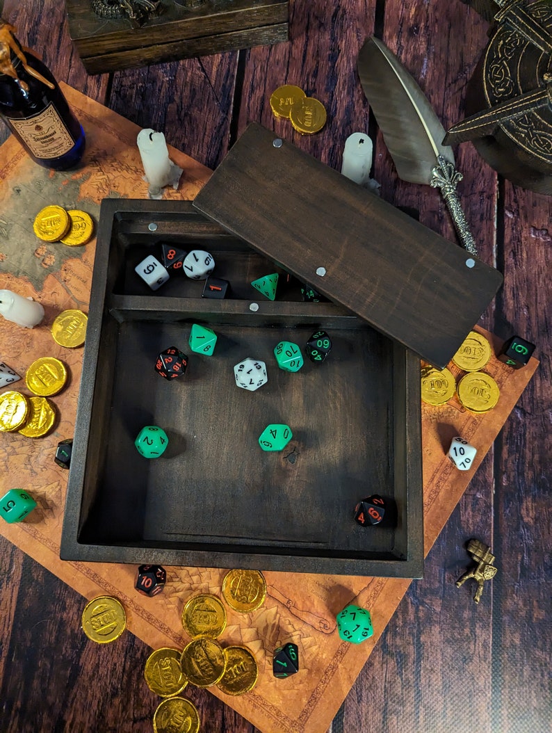 DND Dice Tray RED With Your 3D Text Dnd Dice Tray Dice Tray Dnd Dice