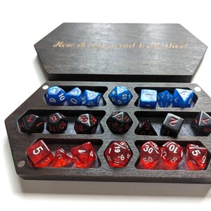 Personalized Hexagonal Dice Box for DnD, Custom Dice Tray with Lid, RPG Dice Storage Gift for Him, DM Gift, Dungeons and Dragons Accessory