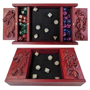 Dice tray, Dice Box, DnD Rolling Tray, Personalized Name Engraving, dice holder, dice case, dnd gift, Custom DnD Dice Box, Anniversary