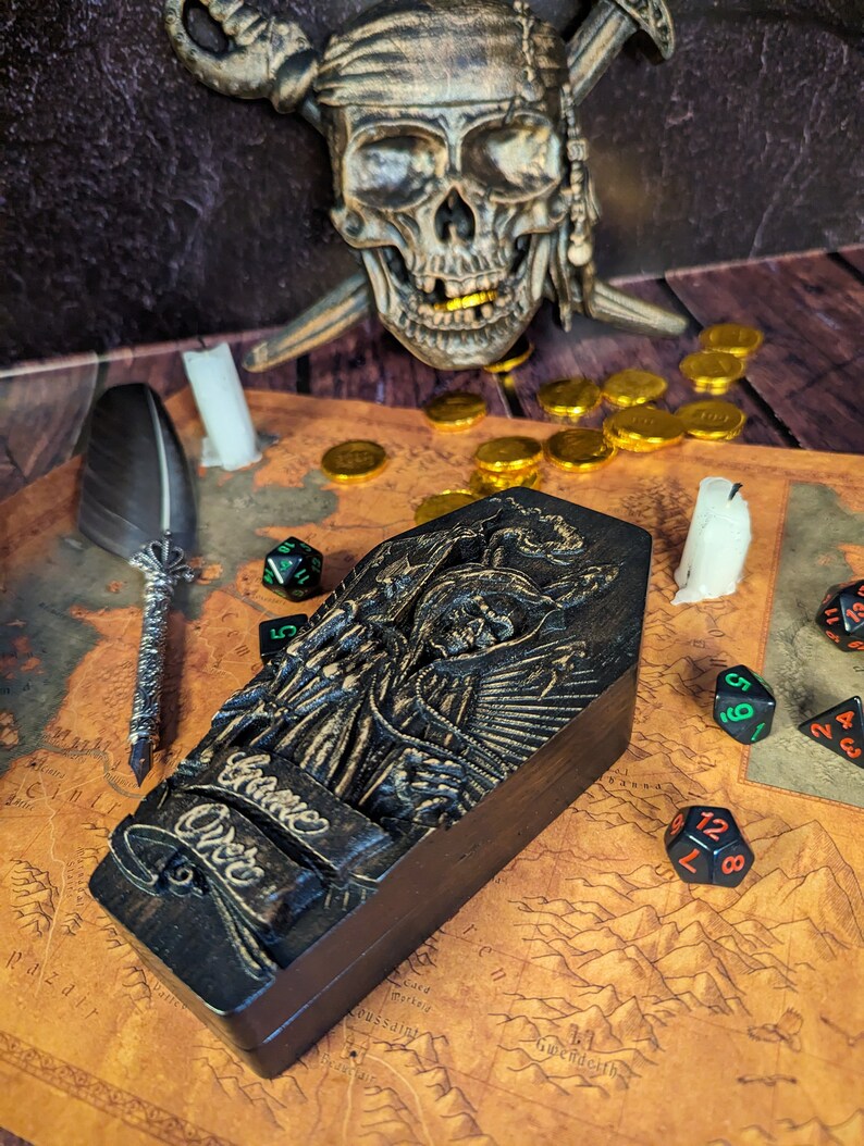 Dice Tray Game Over Custom Dice Tray Dnd Dice Box Dice Rolling Tray