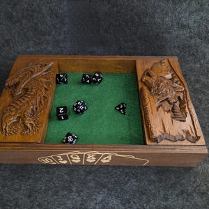 Dice Rolling Tray - Dice Storage - Custom DnD Dice Box - Personalized Name Engraving - Dnd Gift - 3rd Anniversary - Birthday