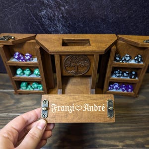 DnD Dice Tower – Custom Rolling Tray & Dice Storage – Best Tabletop RPG Gift for Gamers