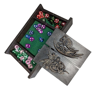 DnD box and tray, Personalized dice box, Tablet box, Dice holder