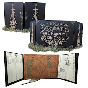 DM Screen, Game Master Screen, Perfect DnD Gift for RPG Fans, Gift for Dm, Wooden Gift with Personalized Engraving, DM Birthday, Anniversary