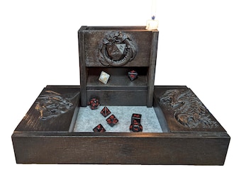 DnD Tower and Dice Holder | For Tabletop RPG Gamers | Perfect DnD Gift for Fans | Dice Tray | Dice Box | Birthday | Anniversary