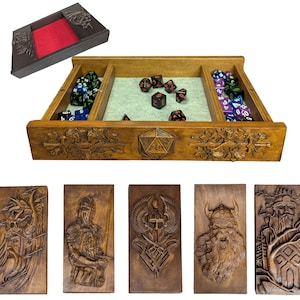 Dice tray, Personalized Name Engraving, Dice holder and Rolling Tray, Dnd gift, Dm gift