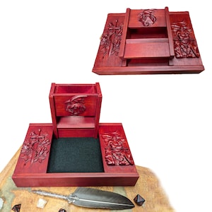 Dice Tower with Tray & Storage for DnD • Personalized Rolling Tower • Custom Gift for Tabletop RPG Gamers
