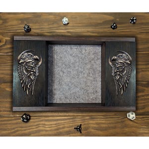 Custom DnD Dice Box - DnD Rolling Tray, Dice Holder and Case, Wooden Dice Tray and Box, DM Gift