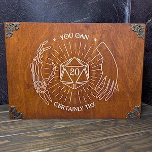 Wooden DM Screen for DnD Unique Game Master Screen Dungeons and Dragons Gift Personalized RPG Accessory Gift for DM or DnD Fan
