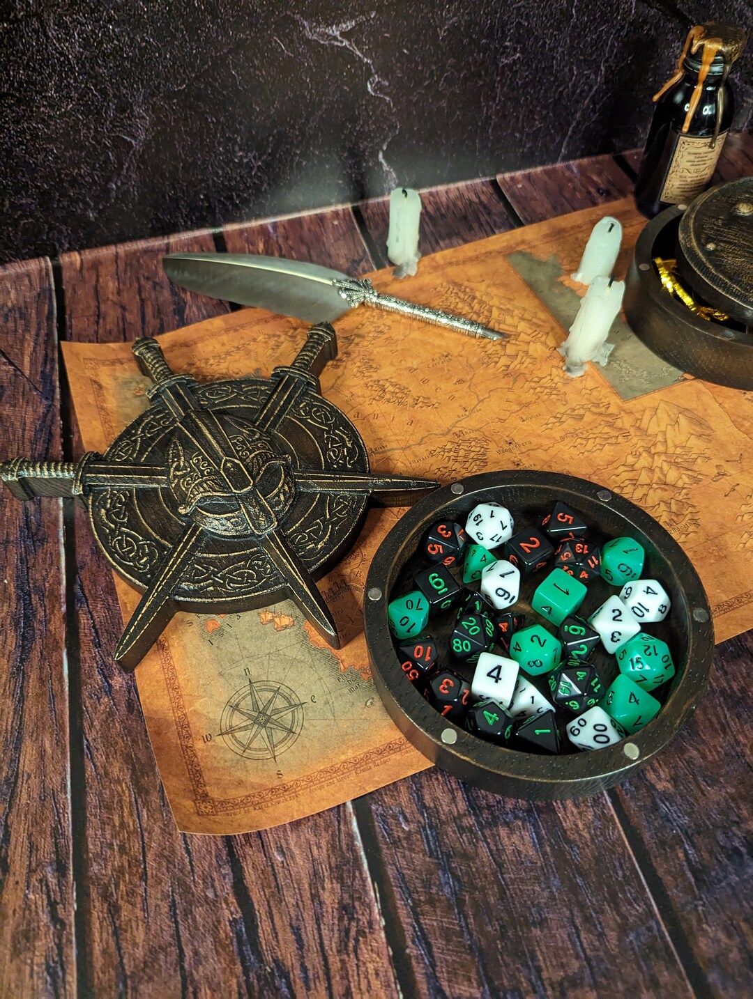 Dice Tray Dnd Birthday Gift Dice Storage Dnd Dice Tray 3rd Anniversary