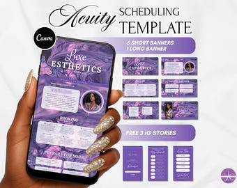 Hair Acuity Scheduling Template Purple Marble Appointment Booking Site Canva Hair Stylist Acuity Website Template Purple Acuity Template