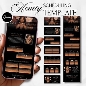 Autumn Nail Acuity Scheduling Template Nail Tech Website Template Nail Booking Site Acuity Scheduling Site Nail Tech Banner Canva Template