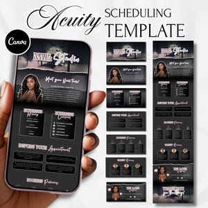 Spooky Nail Acuity Scheduling Template Nail Tech Website Template Nail Booking Site Acuity Scheduling Site Nail Tech Banner Canva Template