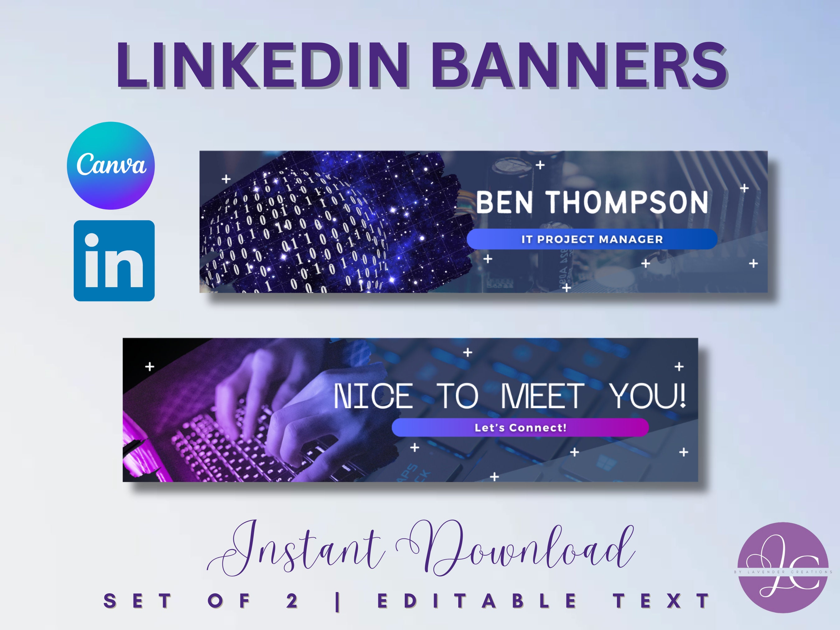 Linkedin Banner Template for IT Project Manager Linkedin Cover ...