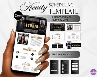 Hair Stylist Acuity Scheduling Template Black Hair Stylist Website Hairstylist Booking Site DIY Acuity Template Hair Acuity Canva Website